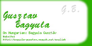 gusztav bagyula business card