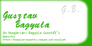 gusztav bagyula business card